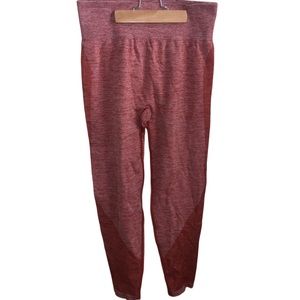 Pink Victoria's Secret large seamless legging orange heart shaped back design